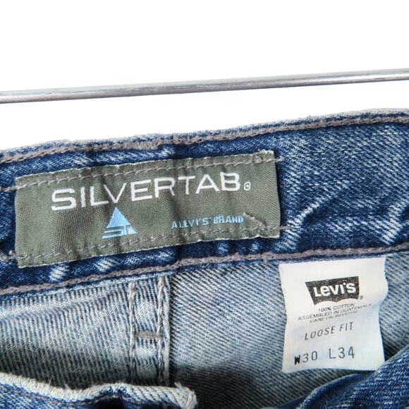 1990s Vintage Levis Silvertab High Rise Straight Leg Mom Jeans 30" - Picture 4 of 5